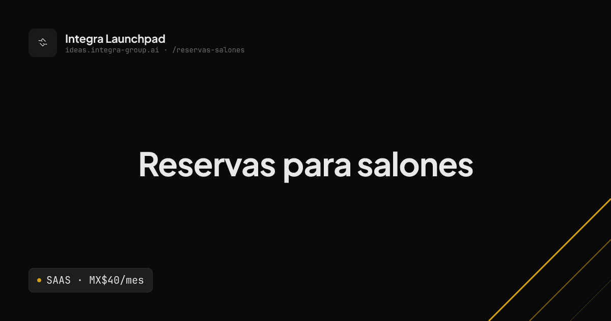 Reservas para salones